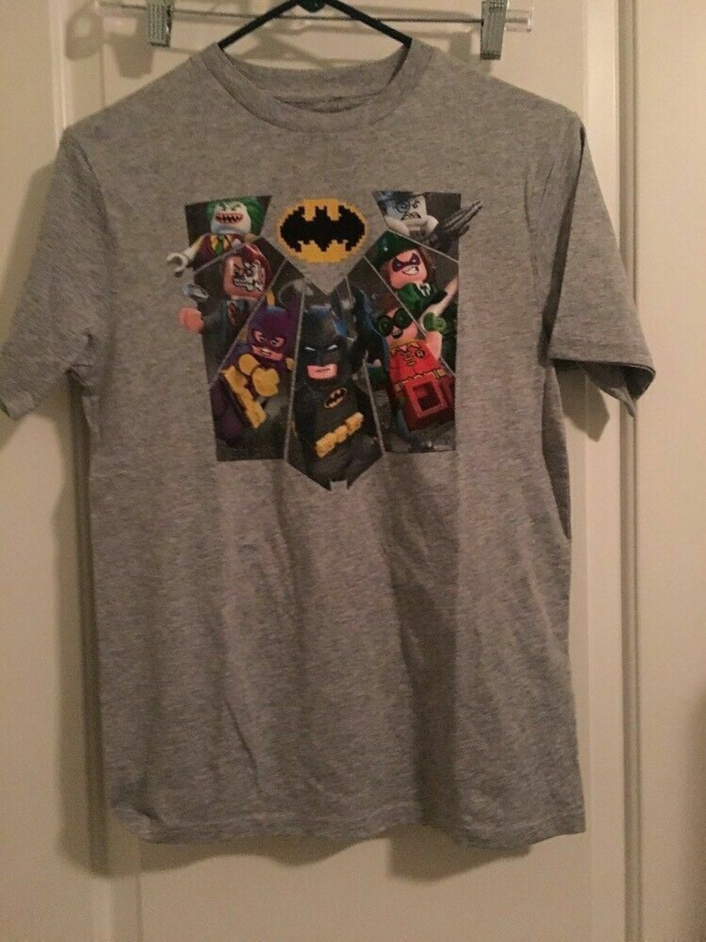 LEGO BATMAN Boys Graphic Short Sleeve T-Shirt Gray Choose Size